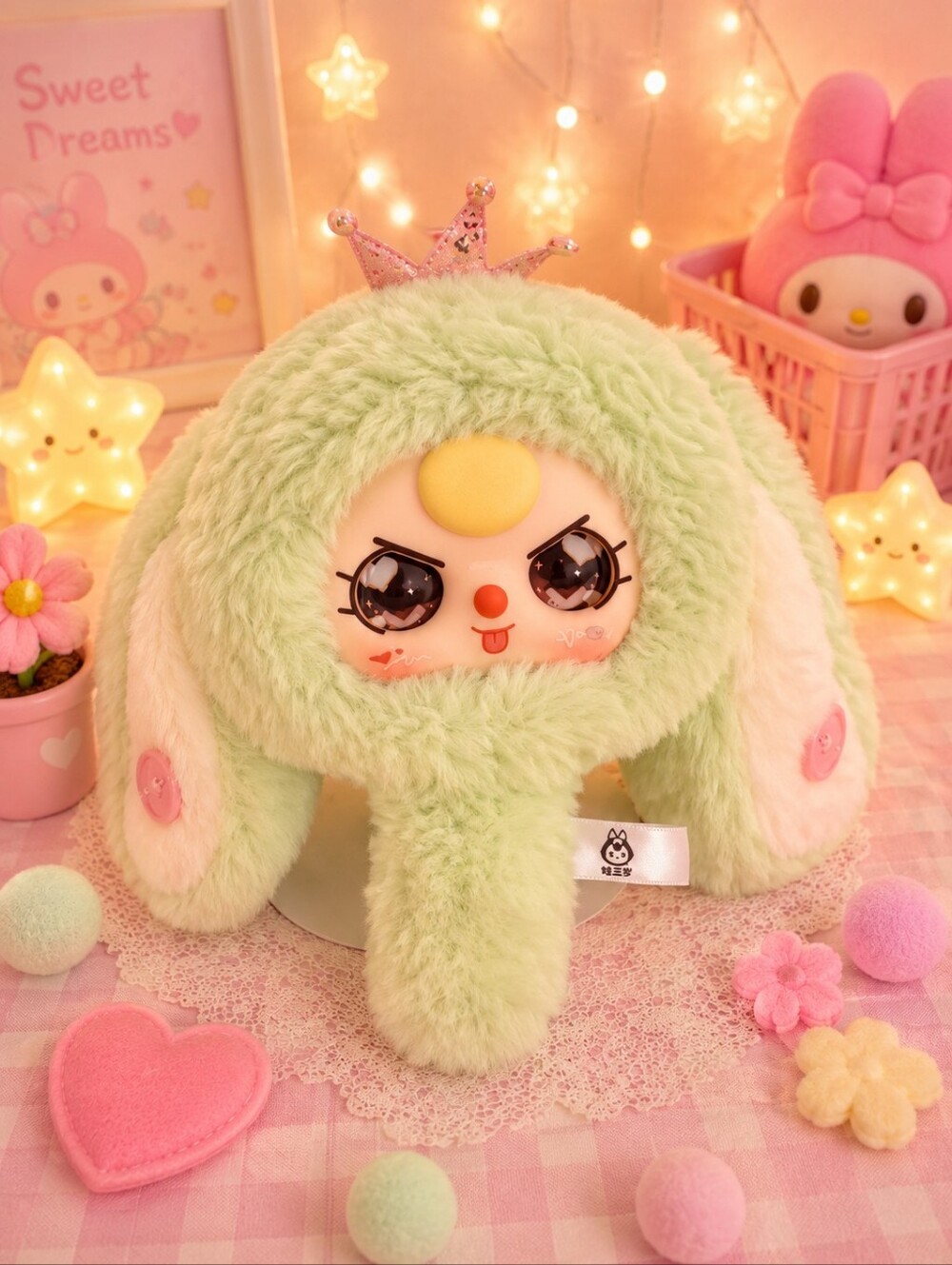 BABY THREE PLUSH HAND MIRROR